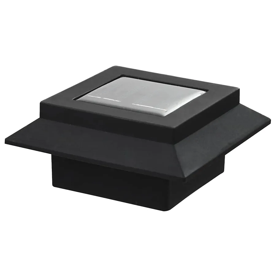 Square outdoor solar LED lights 12 pcs 12 cm black - 9