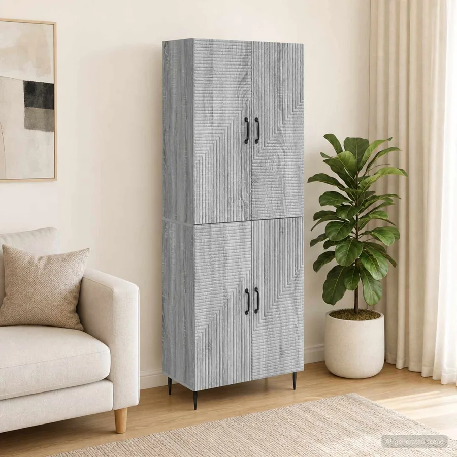 Ensemble de Meubles 2 pcs Sonoma gris 66 x 34,5 x 89,5 cm