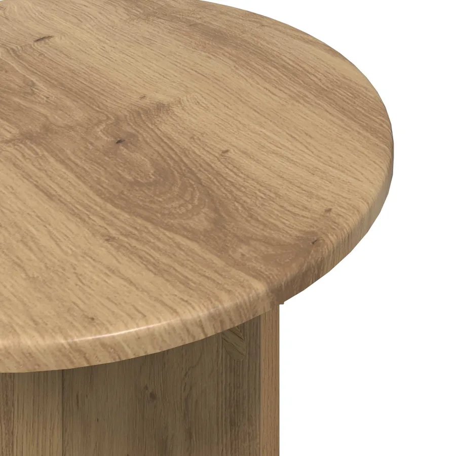Ensemble de tables d'appoint 2 pc Chêne artisanal Ø 45 x 35 cm - 6