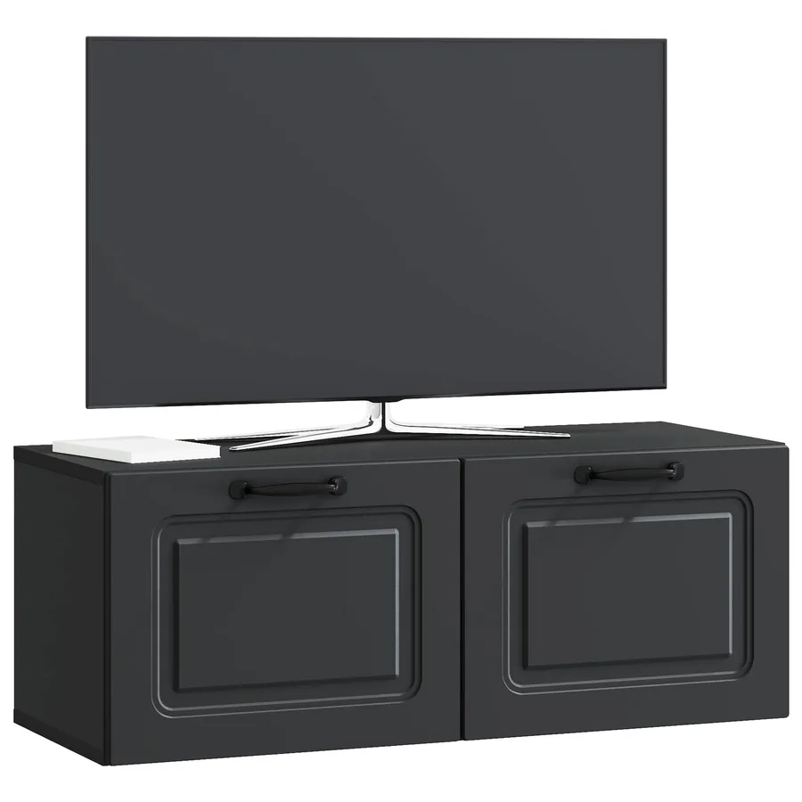 Meuble TV mural Noir 78,5 x 31 x 30 cm Bois d'ingénierie - 3