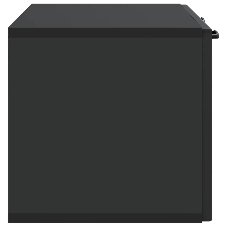 Meuble TV mural Noir 78,5 x 31 x 30 cm Bois d'ingénierie - 7
