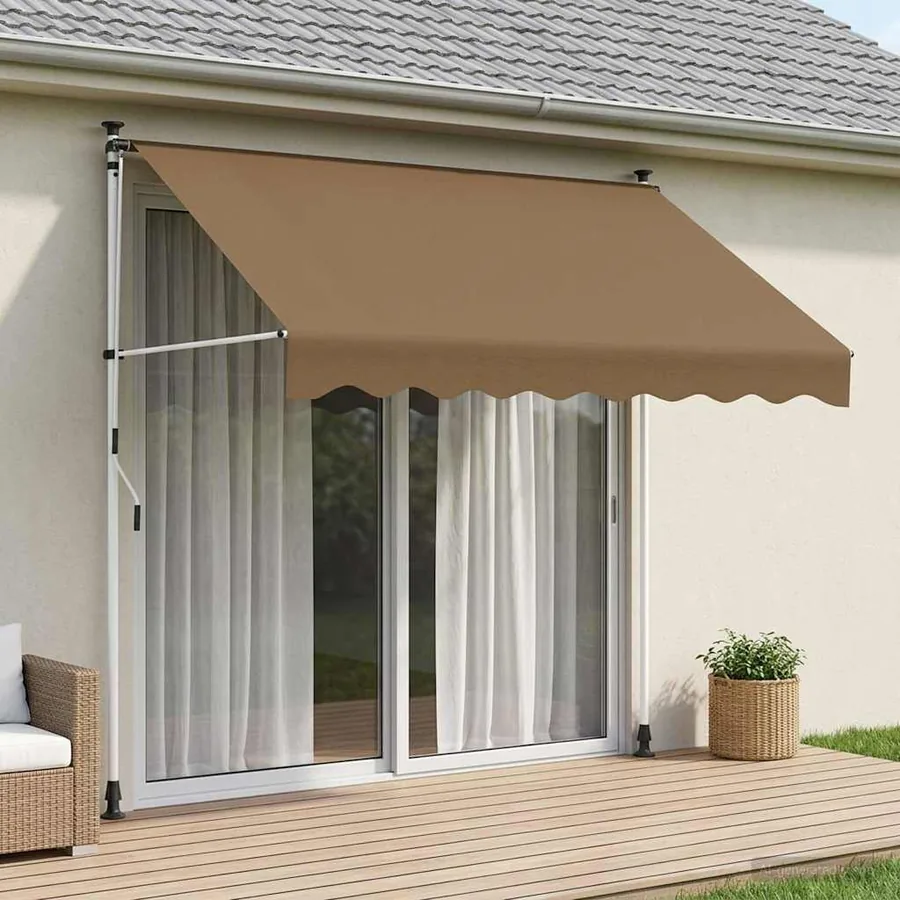 Auvent rétractable manuel Beige 350 cm