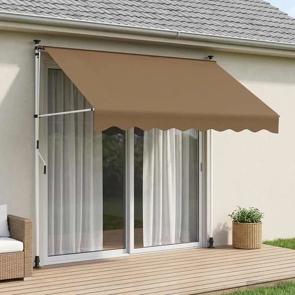 Auvent rétractable manuel Beige 350 cm