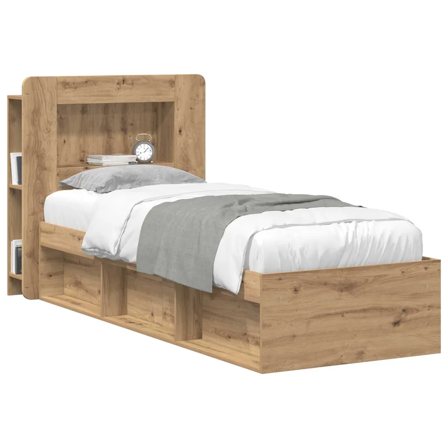 Cabinet de Tête de Lit Chêne artisanal 80 cm Bois d’ingénierie - 3