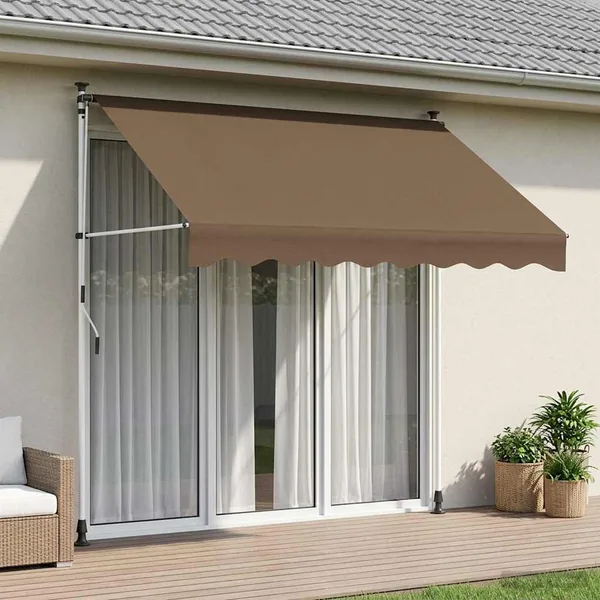 Auvent rétractable manuel Taupe 250 cm