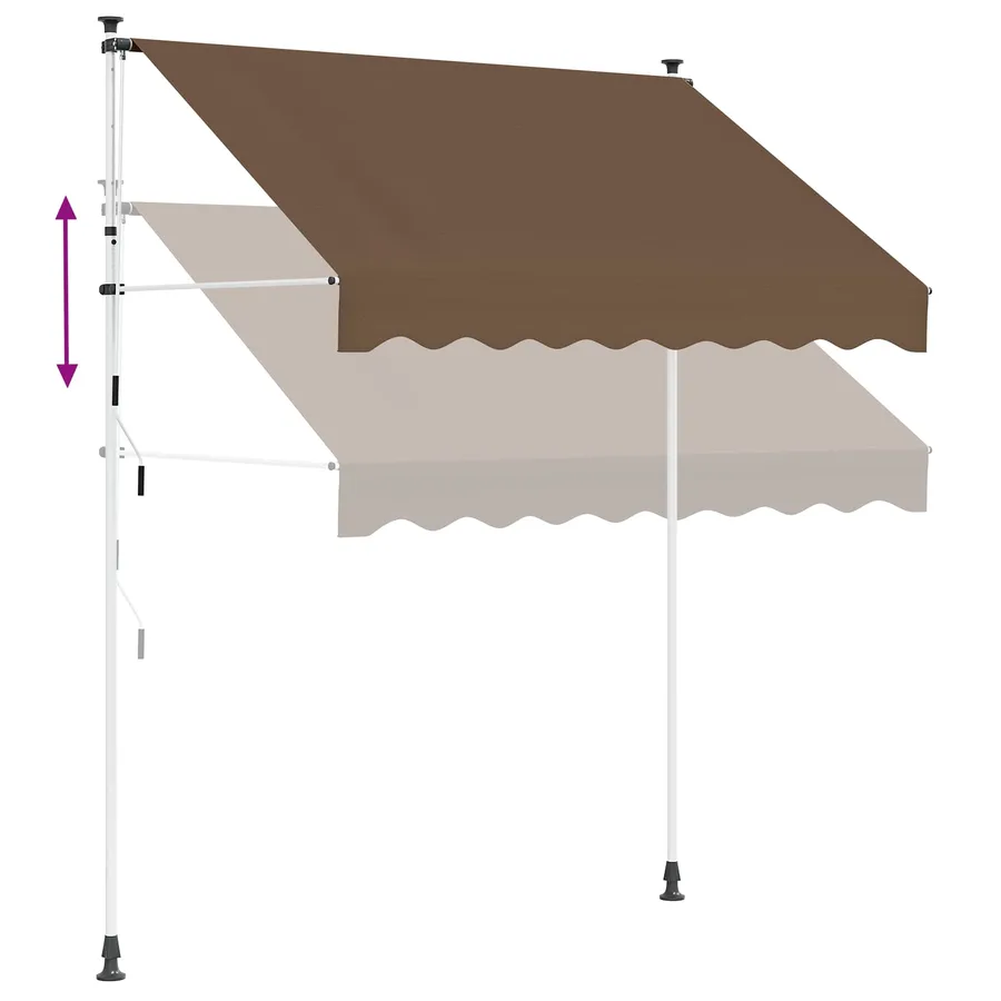 Auvent rétractable manuel Taupe 250 cm - 6