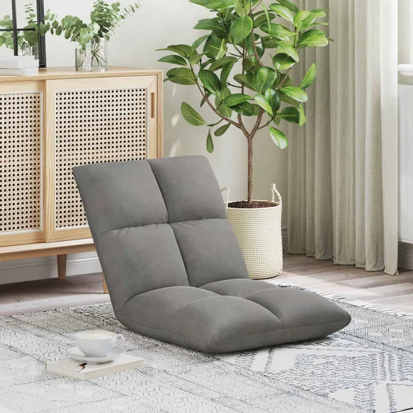Fauteuil de sol ajustable Gris clair