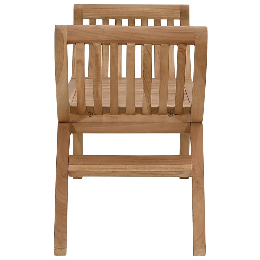 Banc de jardin 2 -Seater 126 cm Bois de teck massif Naturel - 4