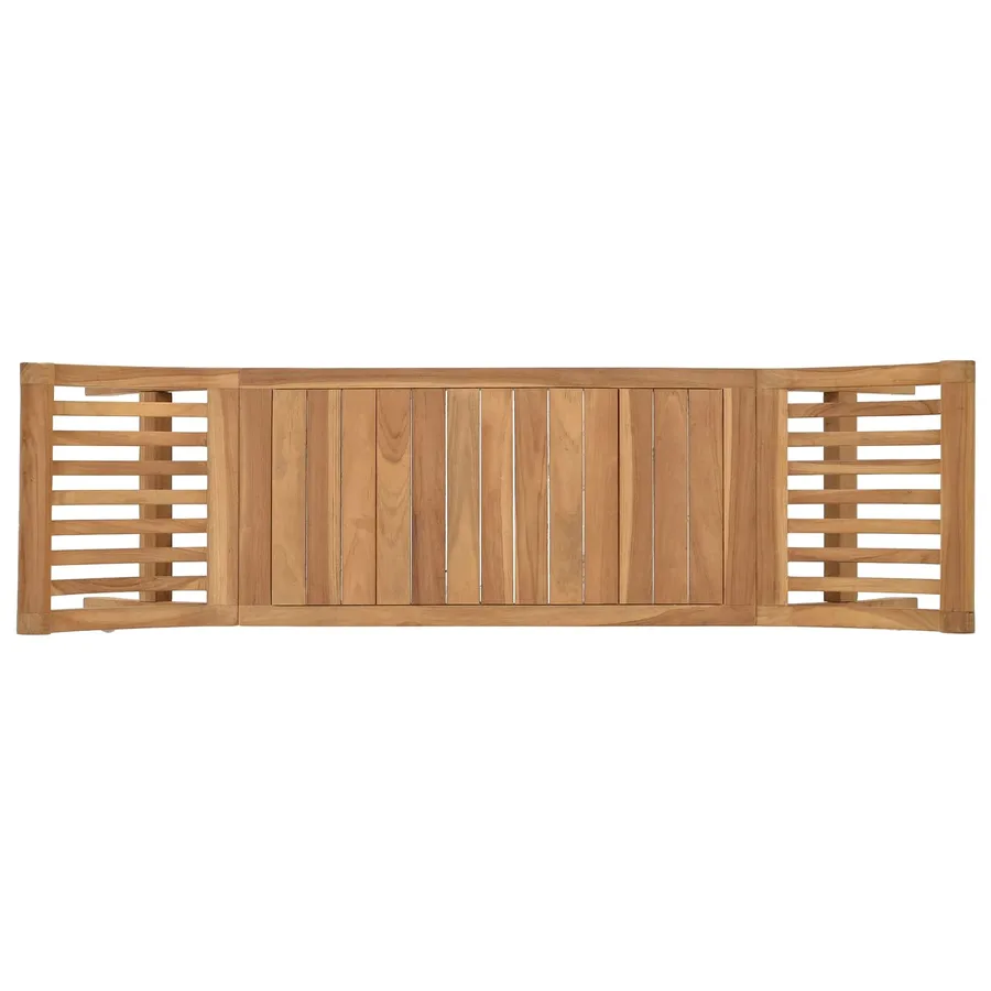 Banc de jardin 2 -Seater 126 cm Bois de teck massif Naturel - 5