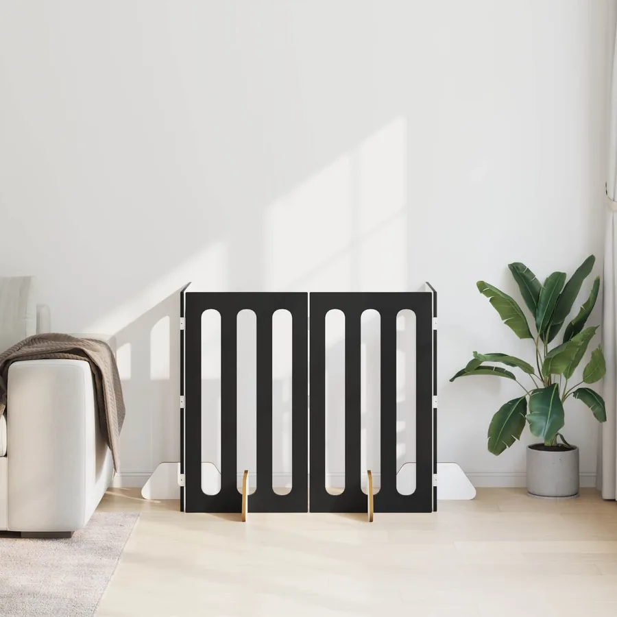 Clôture pliable pour animaux 4 pcs Chêne Noir 201 x 38 x 90 cm - 3