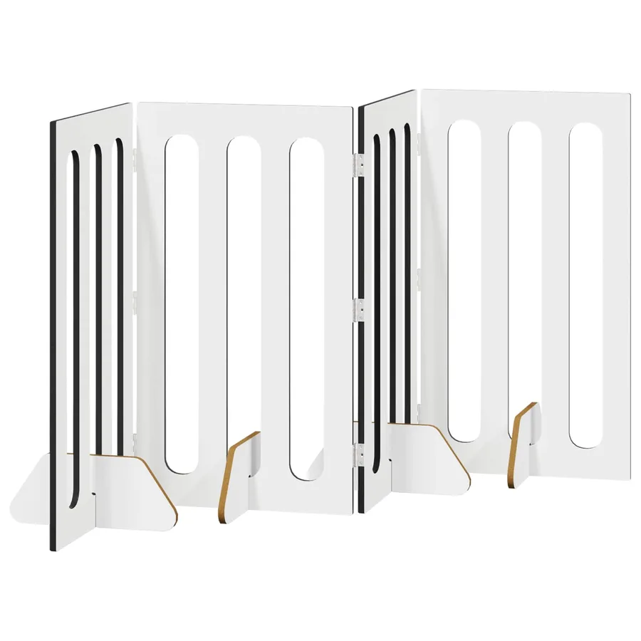 Clôture pliable pour animaux 4 pcs Chêne Noir 201 x 38 x 90 cm - 5