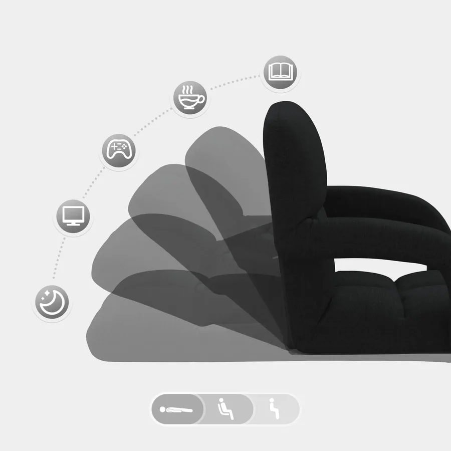 Chaise de sol réglable avec accoudoir - 9
