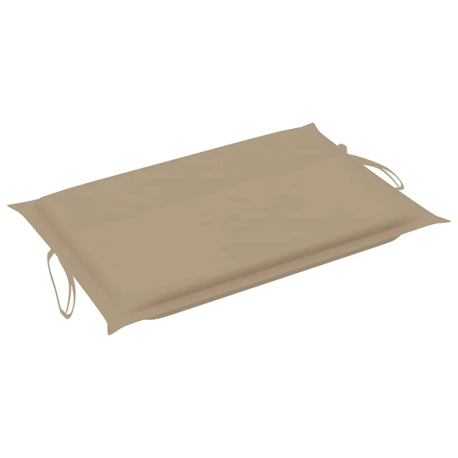 Chaise longue à bascule avec coussin Bois de teck solide - 14