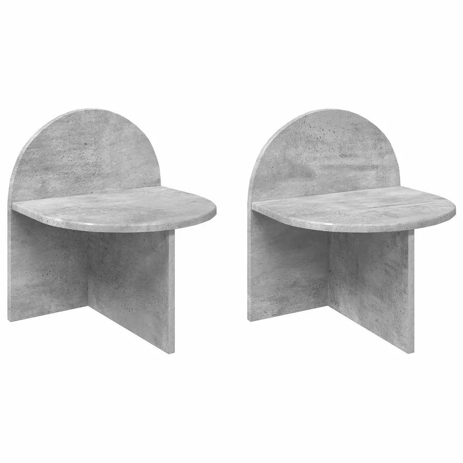 Table de chevet 2 pcs Gris béton 40 x 35,5 x 45,5 cm - 2