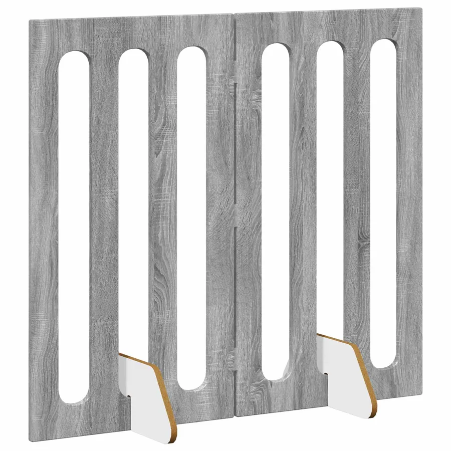 Clôture pliable pour animaux 2 pcs Gris Sonoma - 3
