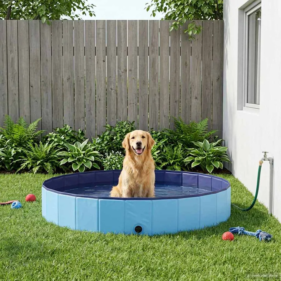 Piscine pour Chien Bleu Ø300 x 38 cm PVC épais