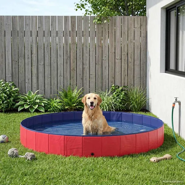 Piscine pour Chien Rouge Ø300 x 38 cm PVC épais
