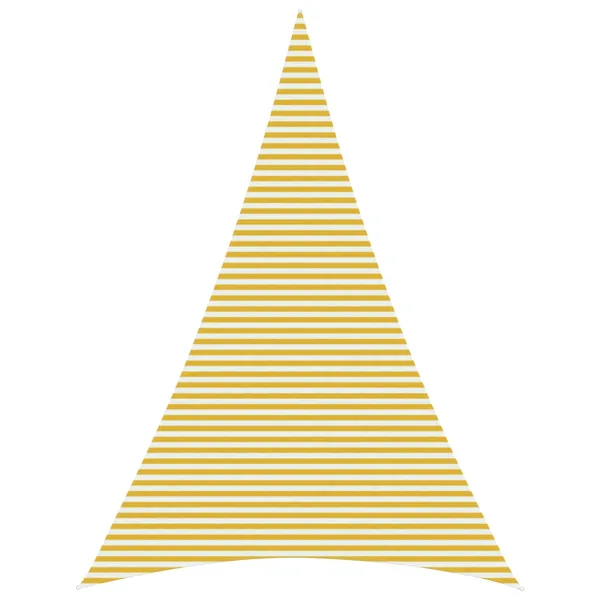 Voile d'ombre 5 x 7 x 7 m HDPE Triangulaire Jaune et blanc