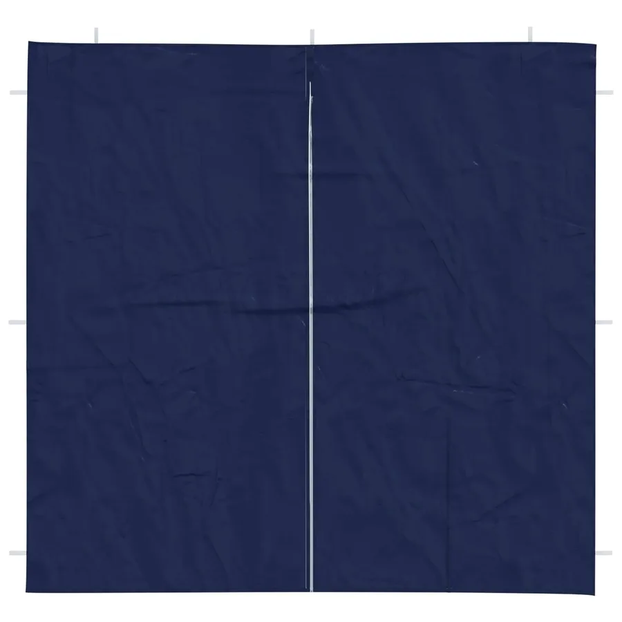 Mur de tente de fête 2 pcs Bleu 200 x 195 cm PE et acier - 3