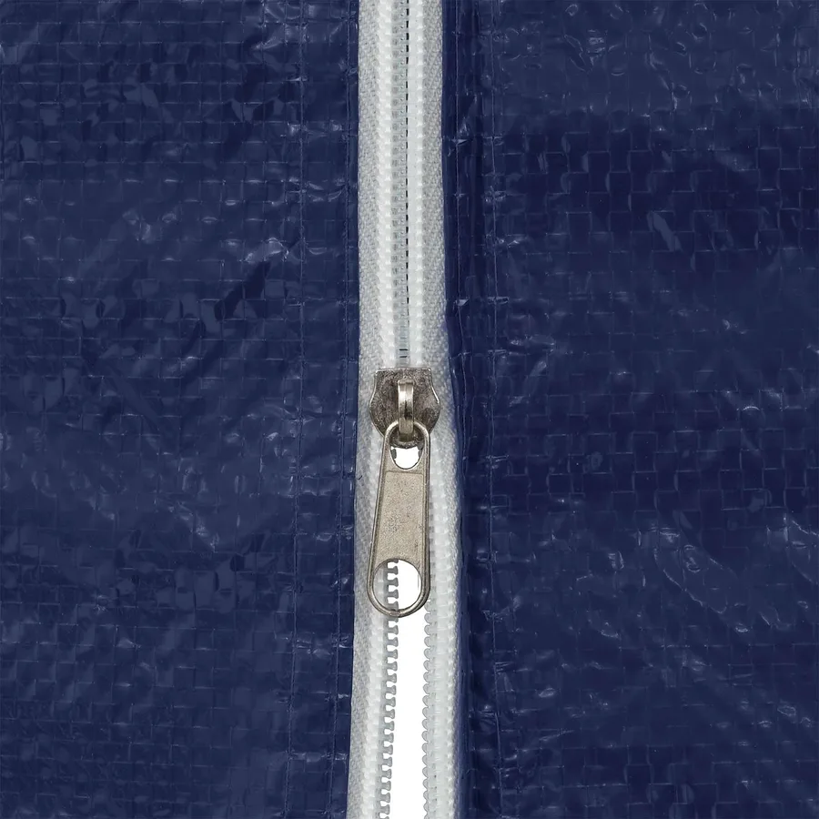 Mur de tente de fête 2 pcs Bleu 200 x 195 cm PE et acier - 4
