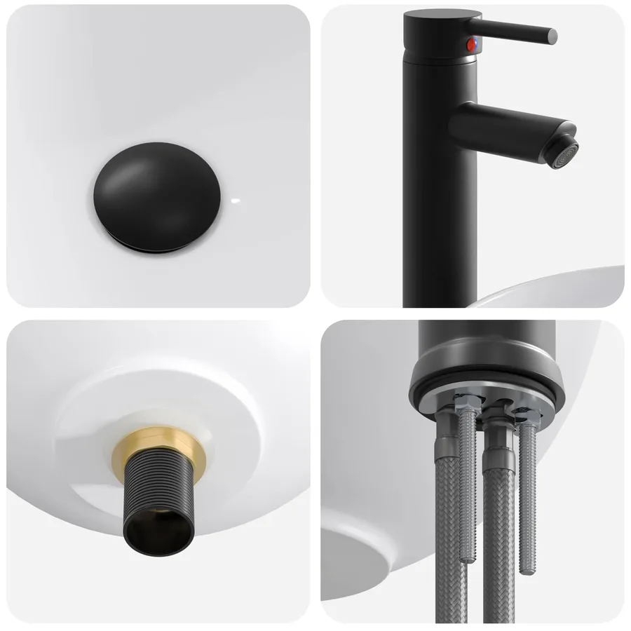 Meuble de salle de bain avec évier Blanc brillant - 10