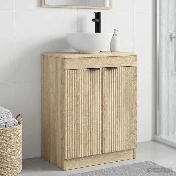 Meuble de salle de bain avec évier Chêne Sonoma 54 x 35 x 83 cm