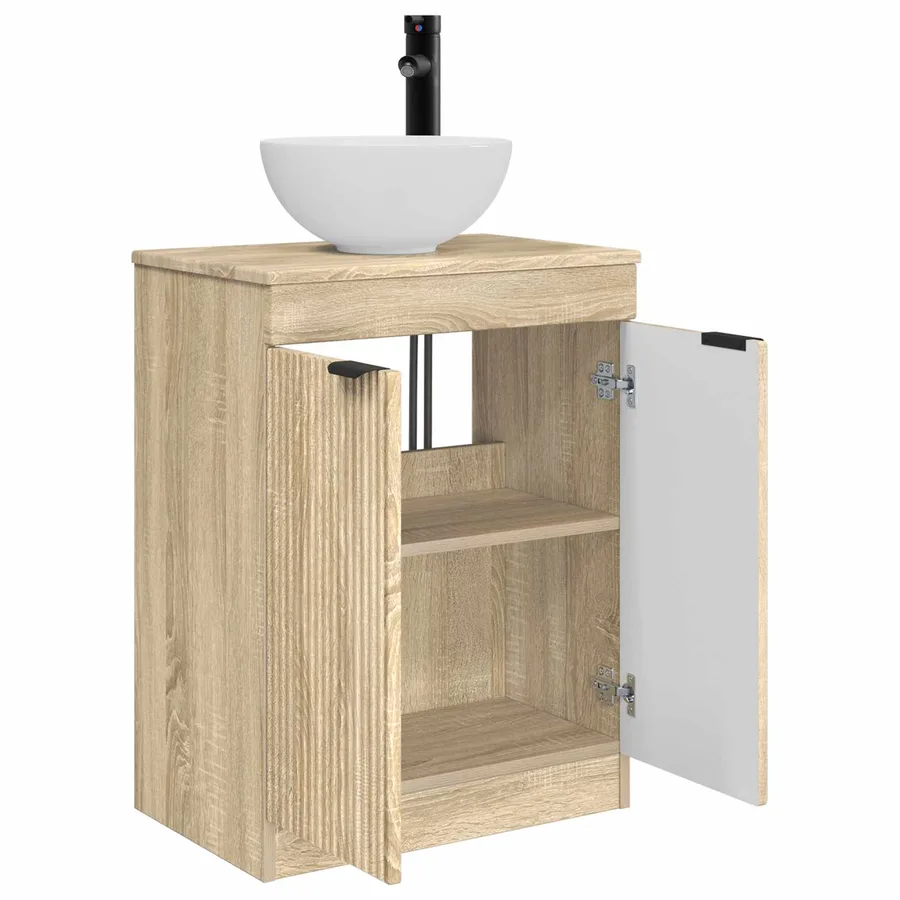 Meuble de salle de bain avec évier Chêne Sonoma 54 x 35 x 83 cm - 4