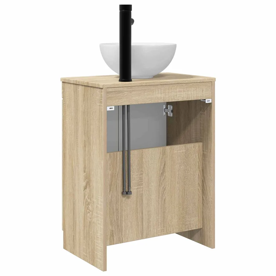Meuble de salle de bain avec évier Chêne Sonoma 54 x 35 x 83 cm - 6