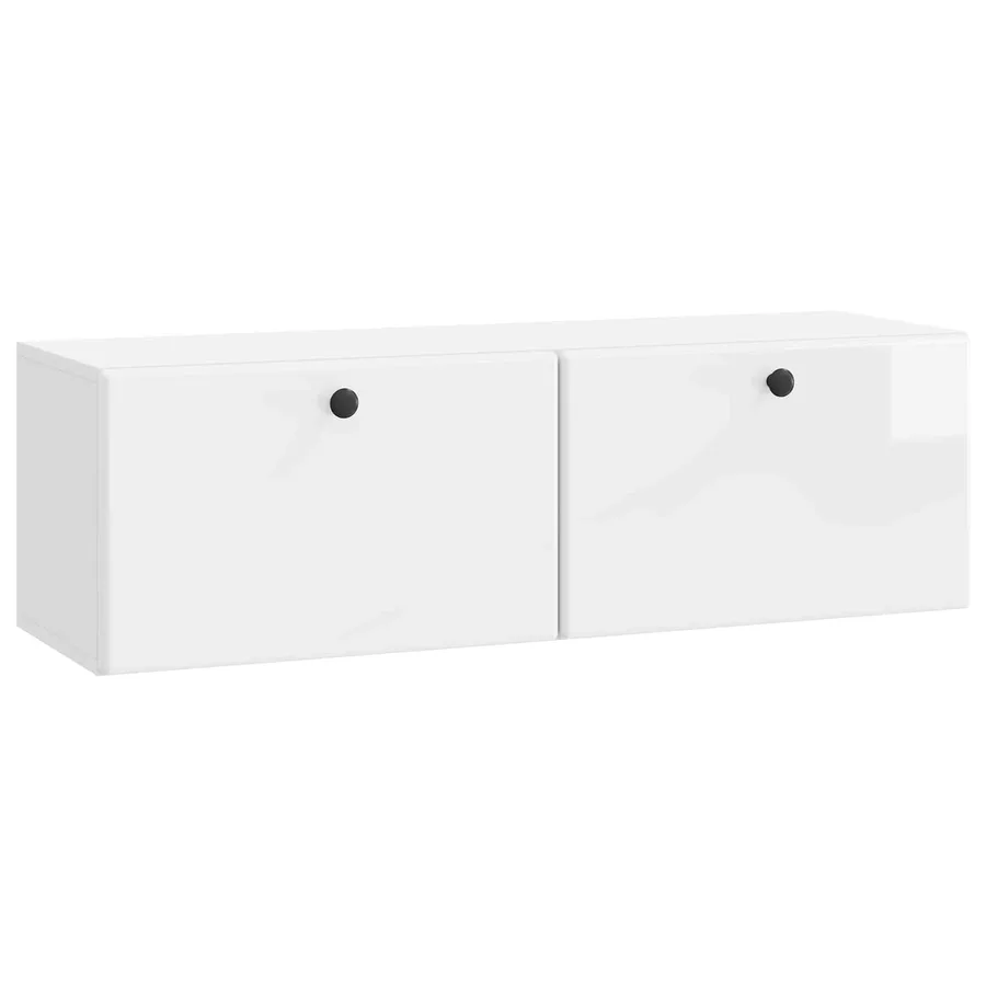 Meuble TV mural 98 x 31 x 30 cm Blanc brillant - 2