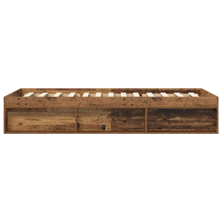 Cadre de lit avec rangement Bois ancien 80 x 200 cm - 4