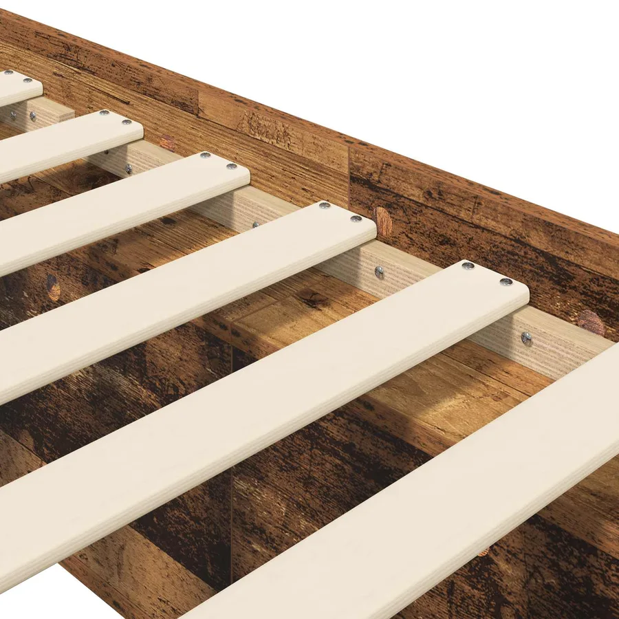 Cadre de lit avec rangement Bois ancien 80 x 200 cm - 6