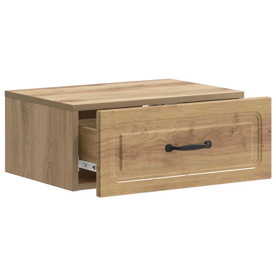 Cabinet de chevet mural 2 pc Chêne artisanal 49 x 34,5 x 20 cm - 6