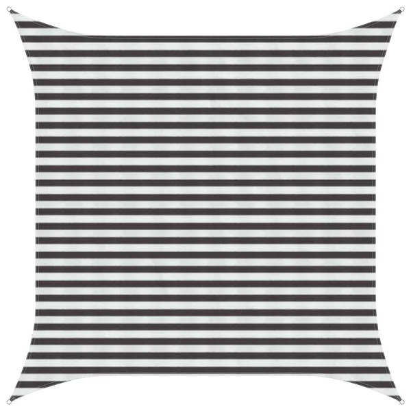 Voile d'ombre Anthracite et blanc 3,6 x 3,6 m HDPE