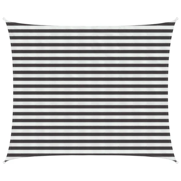 Voile d'ombre Anthracite et blanc 2,5 x 4 m HDPE
