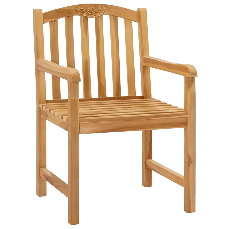 Chaise en rose sculptée à la main 2 pcs Naturel - 3