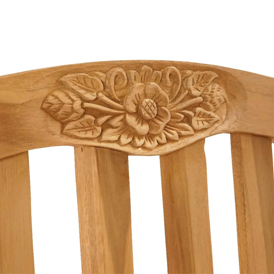 Chaise en rose sculptée à la main 2 pcs Naturel - 7