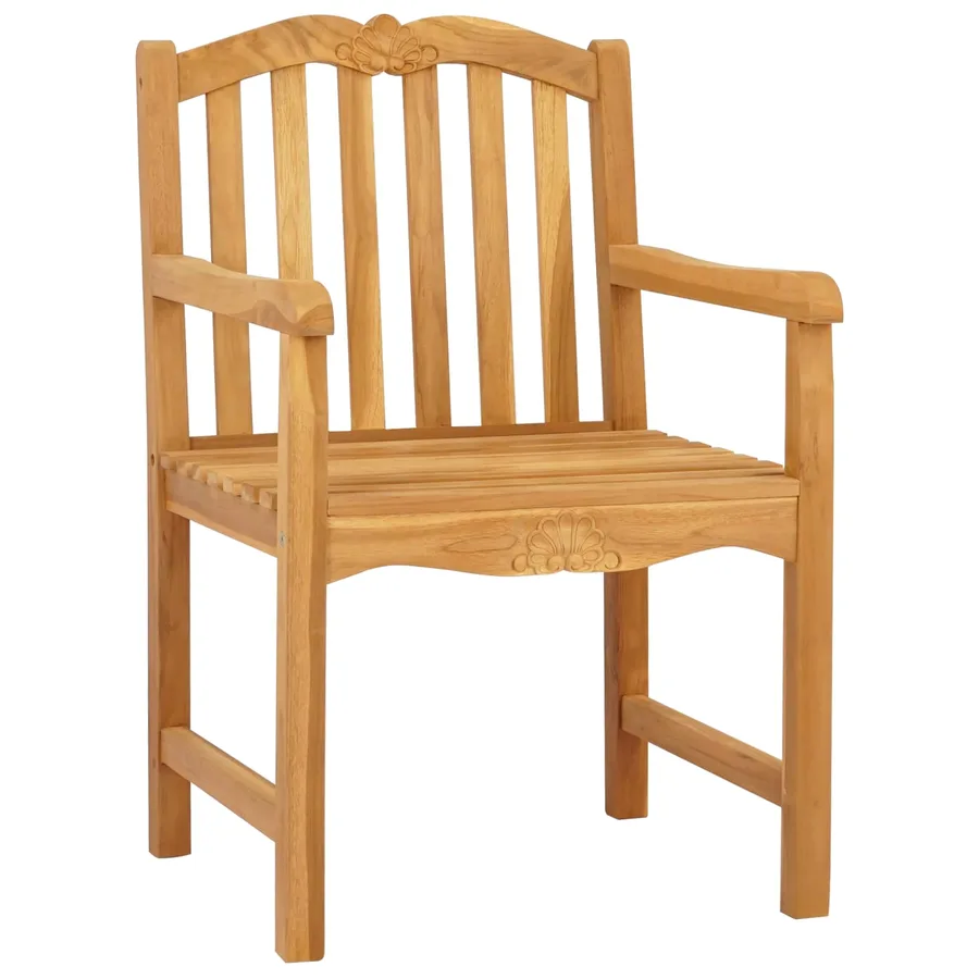 Chaise en rose sculptée à la main 2 pcs Naturel - 3
