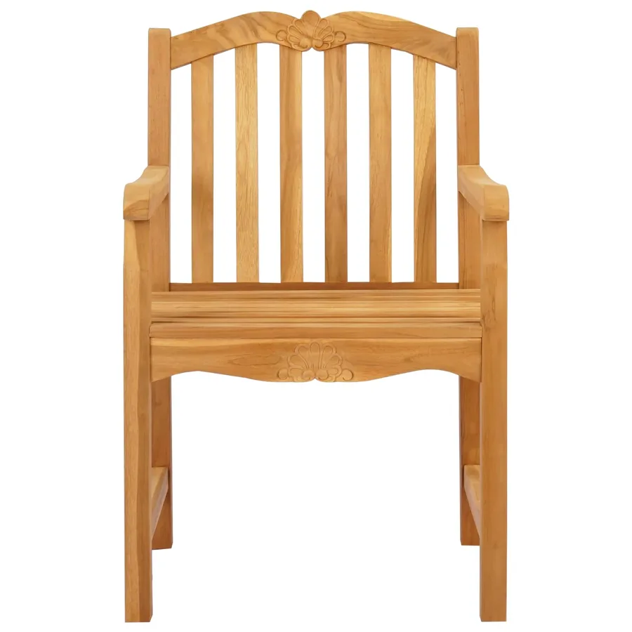 Chaise en rose sculptée à la main 2 pcs Naturel - 4