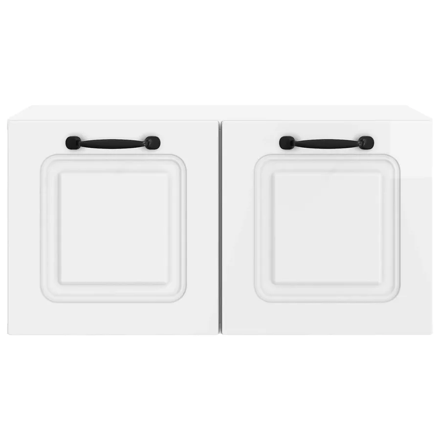 Meuble TV mural Montage mural Blanc brillant 59,5 x 31 x 30 cm - 6