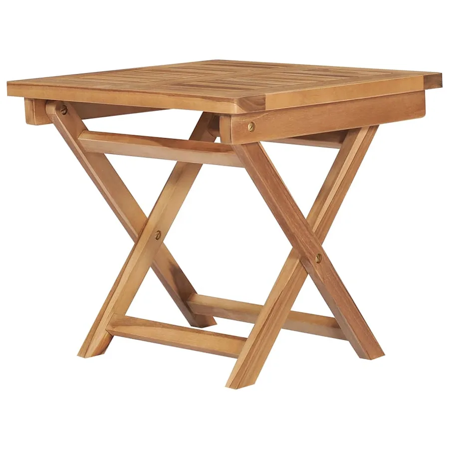 Chaise longue pliable avec table Bois de teck solide - 8