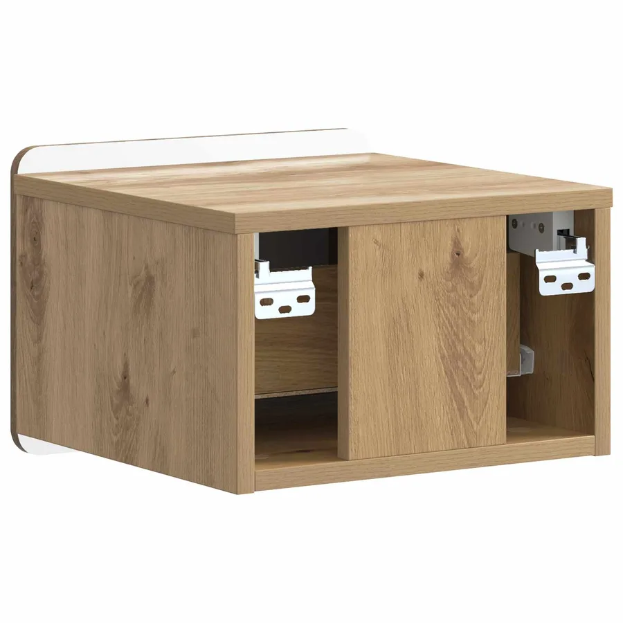Cabinet de chevet mural 2 pc Chêne artisanal 33 x 34,5 x 24 cm - 9