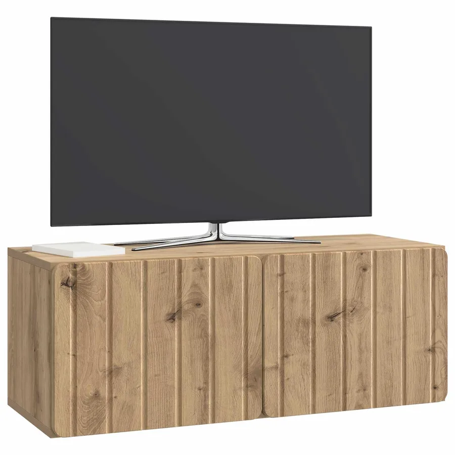 Meuble TV mural 78,5 x 31 x 30 cm Chêne artisanal - 3