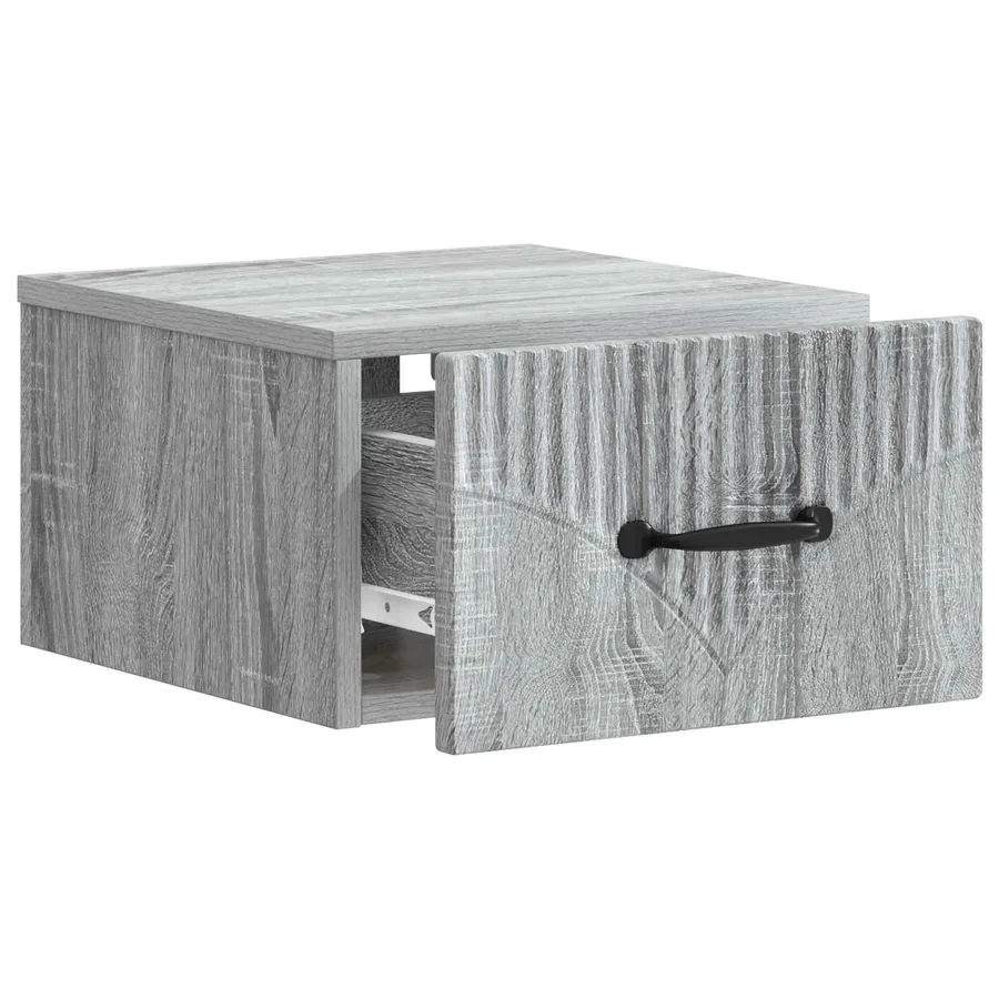 Cabinet de chevet mural Sonoma gris 34,5 x 33 x 20 cm - 4