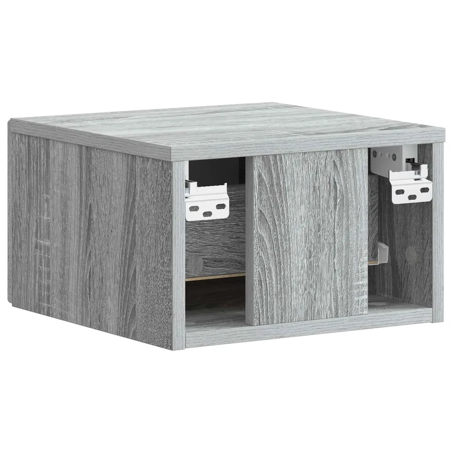 Cabinet de chevet mural Sonoma gris 34,5 x 33 x 20 cm - 7