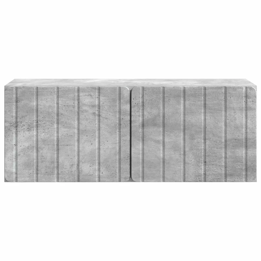 Meuble TV mural 78,5 x 31 x 30 cm Gris béton Bois d'ingénierie - 6