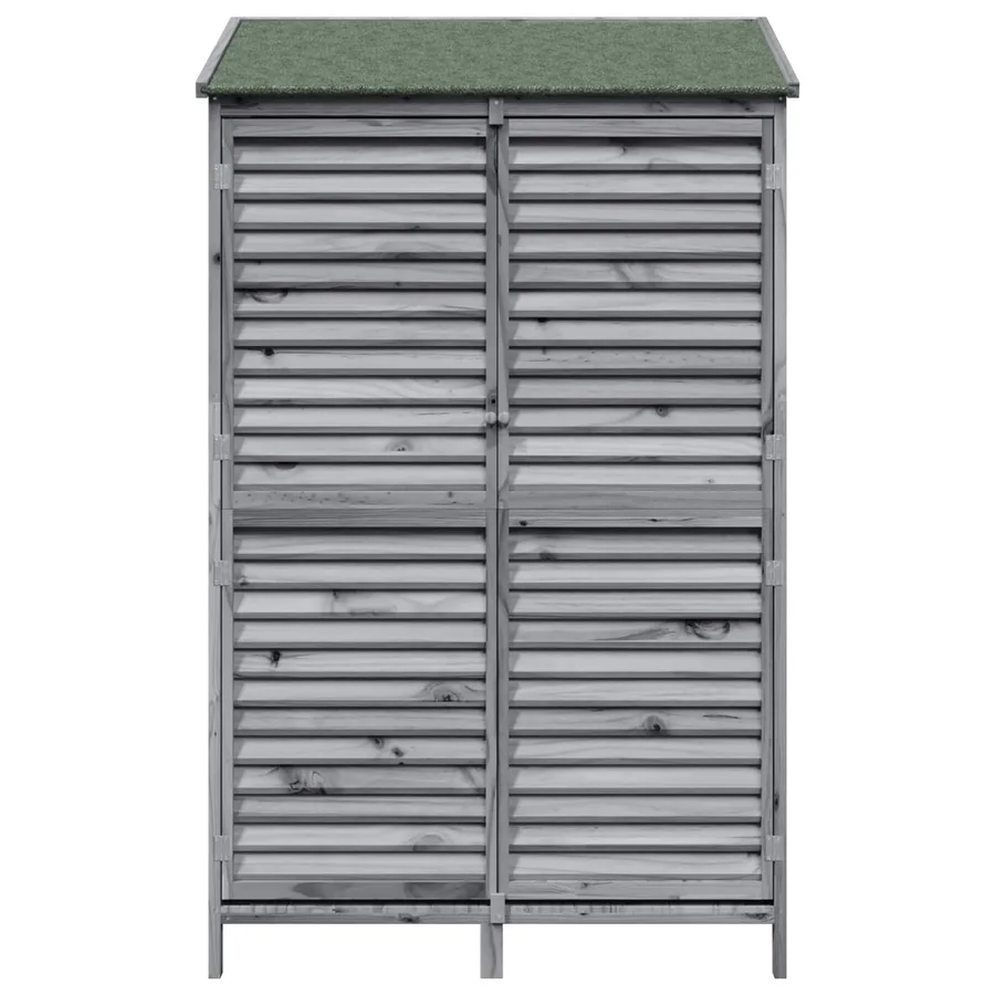 Abri de jardin Gris 106 x 56 x 176,5 cm Bois de Sapin Massif - 5