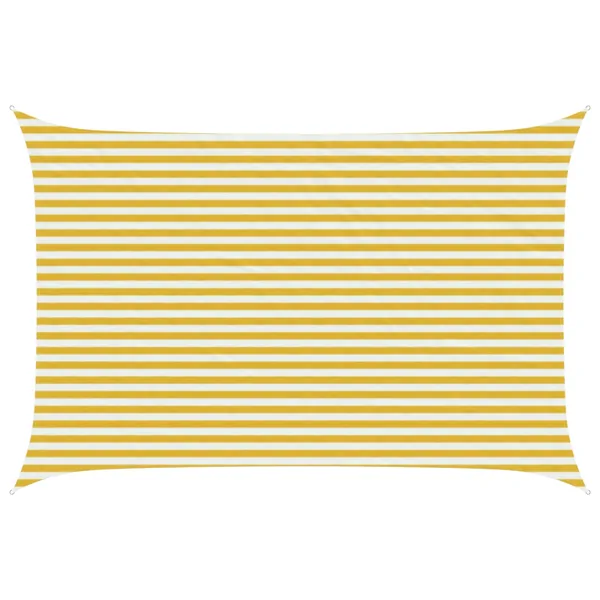 Voile d'ombre Jaune et blanc 3 x 4 m HDPE