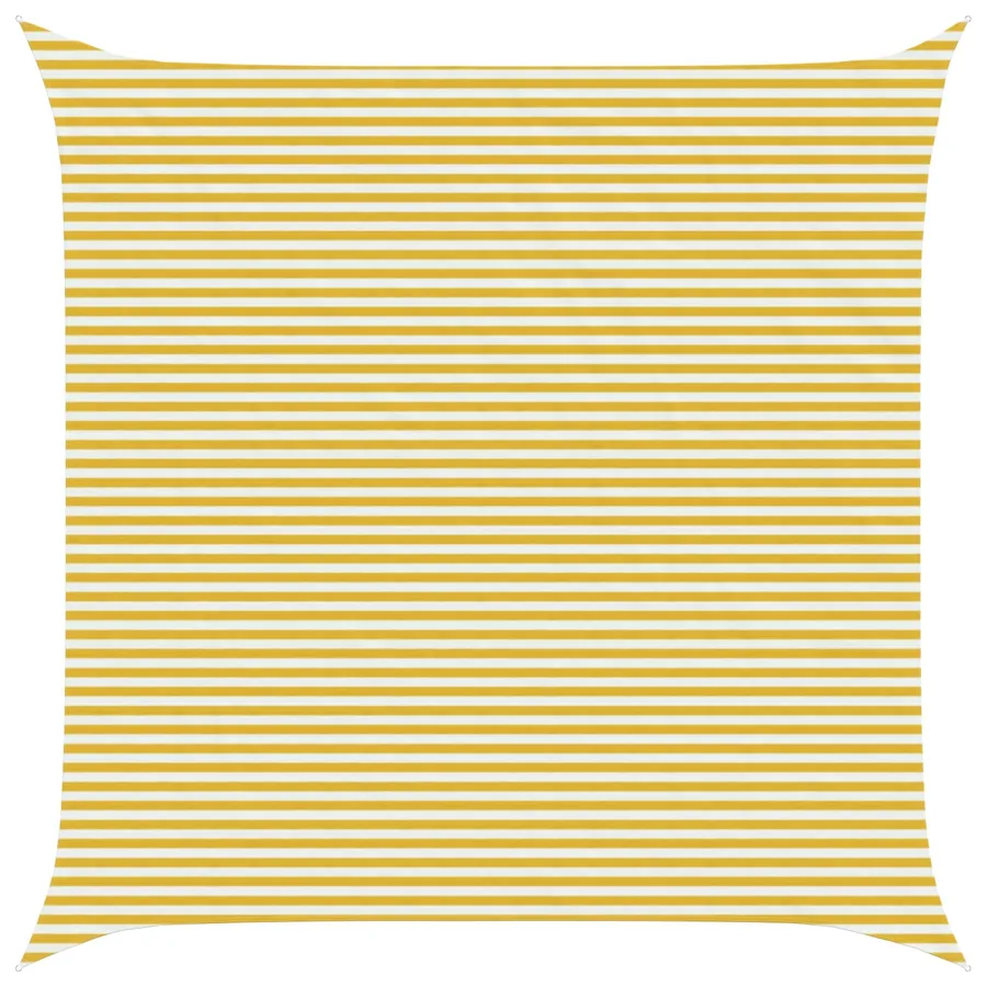 Voile d'ombre Jaune et blanc 7 x 7 m HDPE