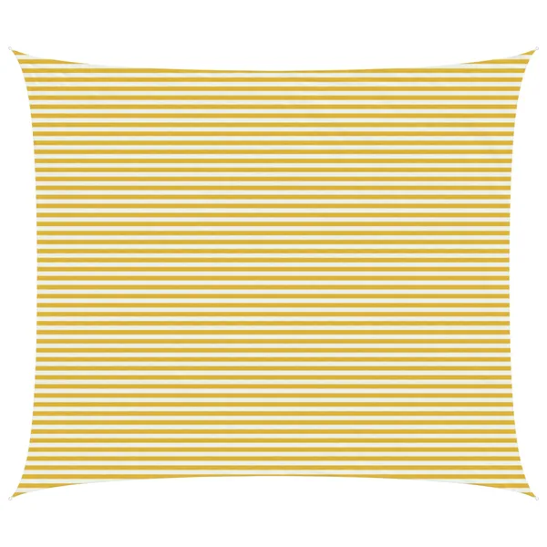 Voile d'ombre Jaune et blanc 6 x 7 m HDPE