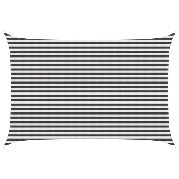 Voile d'ombre Anthracite et blanc 3 x 4 m HDPE
